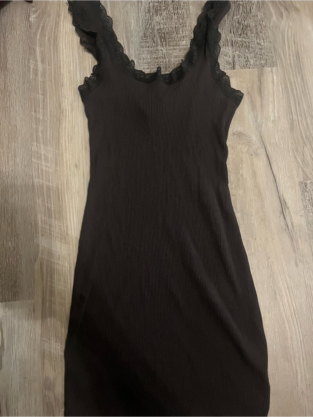 ribbed lace detail lounge bodycon dress